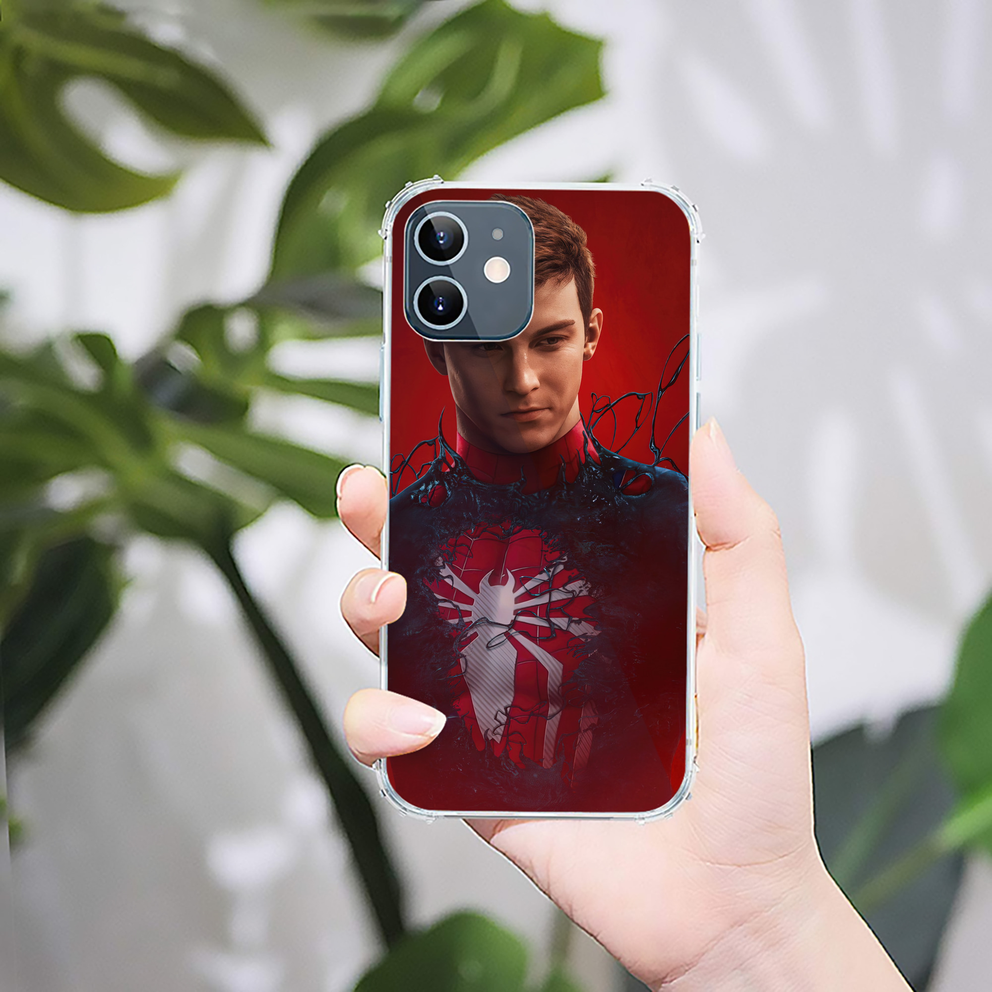 （画像用） Spider Man スパイダーマン 【iPhone 12シリーズ対応】透明スマホケース（クリアソフトケース）